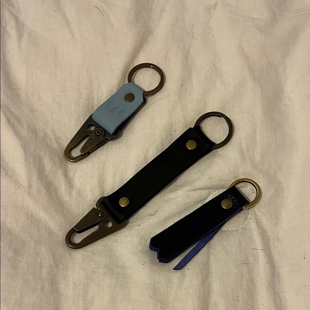 Portland Leather short and long key chain and little tassel thing